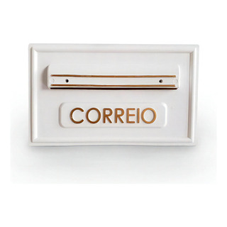 Caixa Correio Pvc Branca/ouro Grade Ou Embutir N05 Cor Branco Caixa Correio Pvc Branca/ouro Grade Ou Embutir N05 Cor Branco