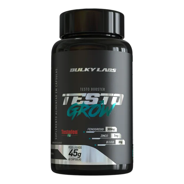 Testo Grow Com Feno Grego - 60 Capsulas - Testofen® Original