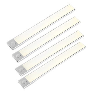 Kit 4 Luminária Led Sensor Movimento Luz Amarela Refletor Kit 4 Luminária Led Sensor Movimento Luz Amarela Refletor