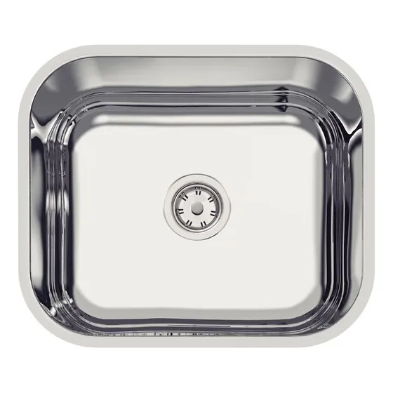 Pileta Cocina Acero Inoxidable Tramontina 40x34x14 C/válvula Color Plateado