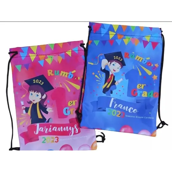 Cotillon Tula Bolso Niño Estampado X 6 Unidades