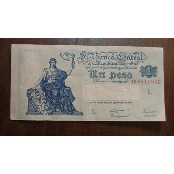 Billete De Un Peso Moneda Nacional Impecable