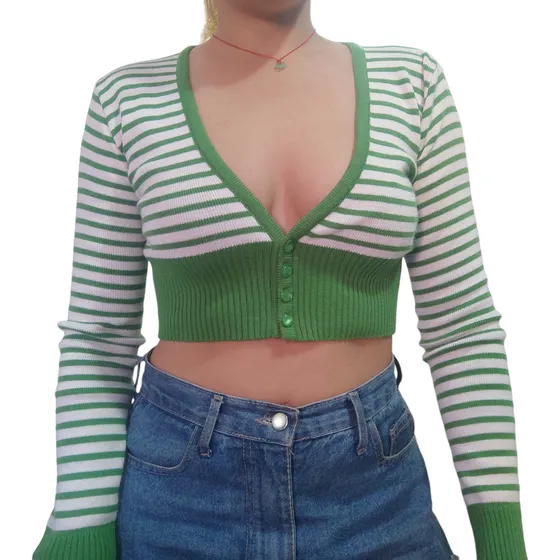 Crop Top Tejido De Dama Talla S