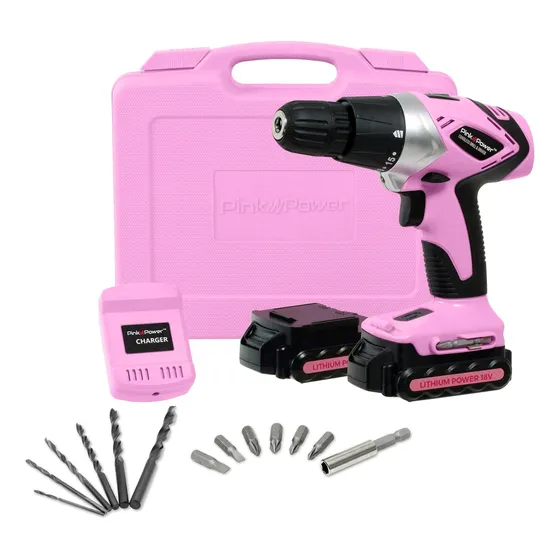 Pinkpower - Atornillador De Impacto Con Kit De Herramientas