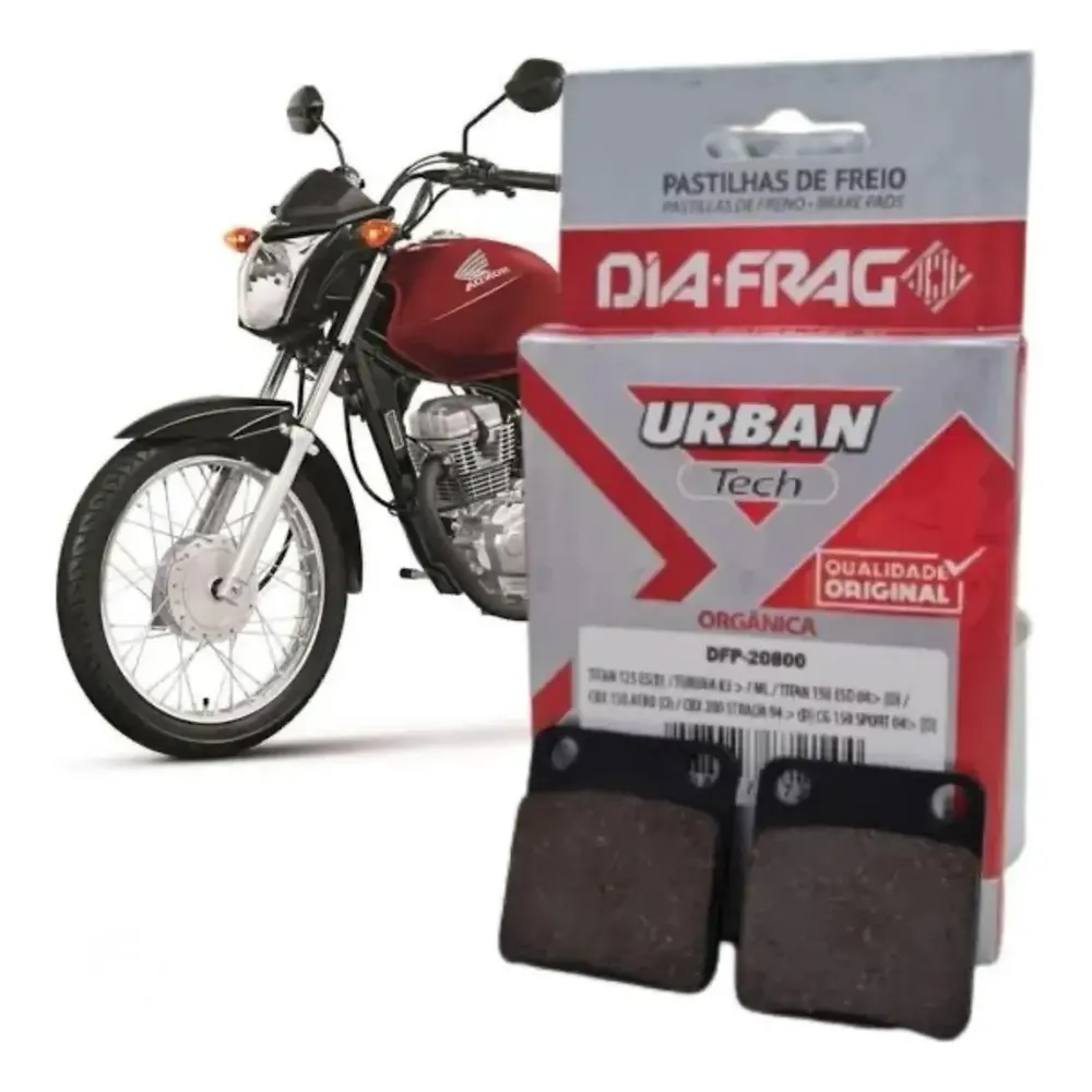 Pastilha De Freio Cg Titan 150 Sport 2004 - 2008 Diafrag
