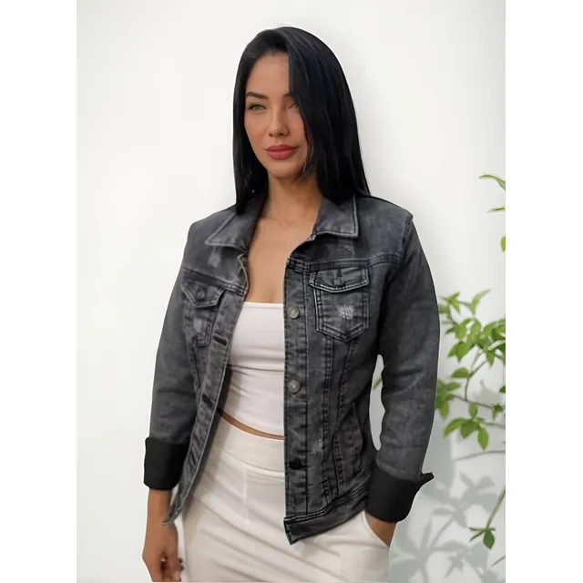 Espectacular Chaqueta De Dama En Jean Excelente Calidad