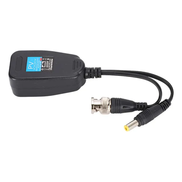 Rj45 Adaptador Cctv Poe Bnc Convertidor Abs Plastico 1 Par