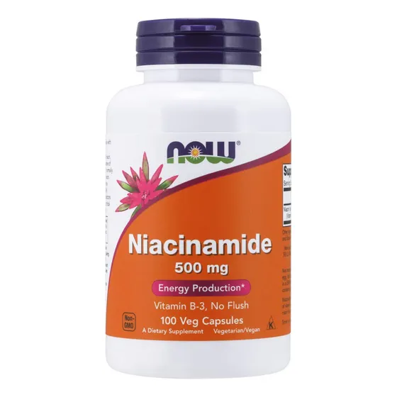 Supplement Now Niacinamida (vitamina B-3) 500 Mg 100 Cápsula