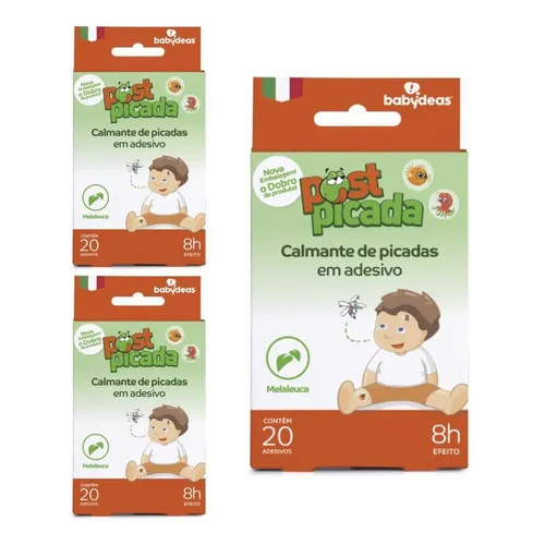 3 Post Picada - Calmante De Picadas Em Adesivo 20un Babydeas