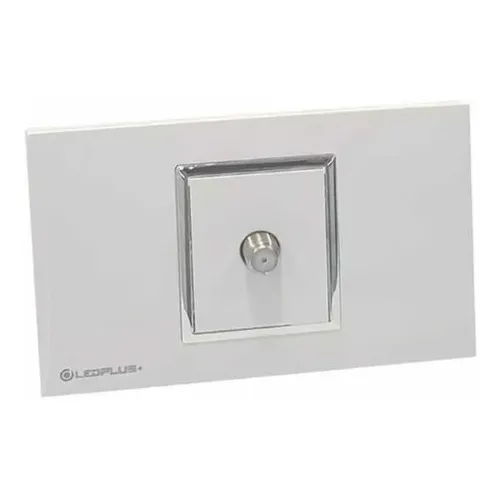 Toma Tv Coaxial / Blanco / Thunder