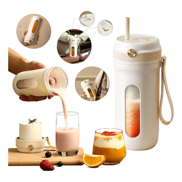 Espremedor Frutas Smoothies Portátil Recarregável Copo 350ml