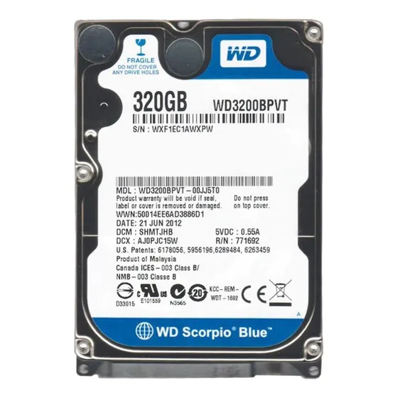 interno Western Digital WD Scorpio Blue WD3200BPVT 320GB azul