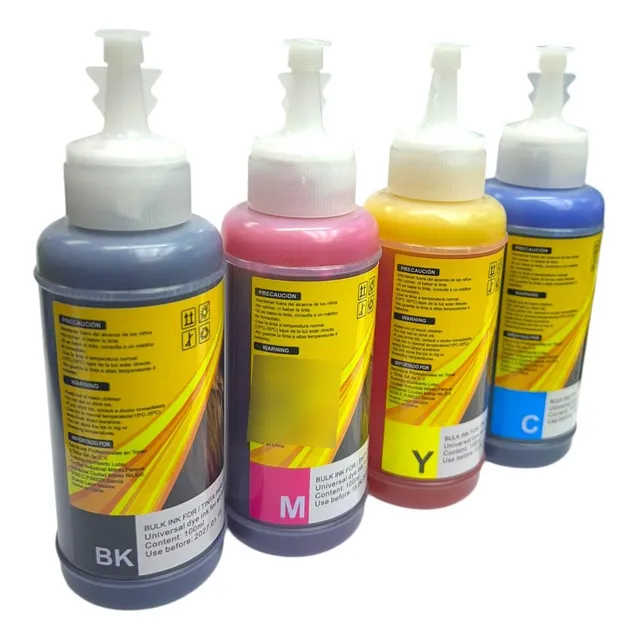 Pack Kit 4 Tintas Generica 100ml T664 L200 L110 Universal