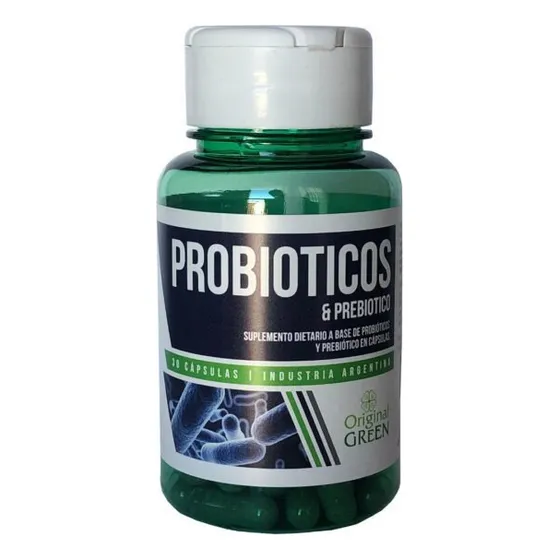 Probióticos Prebióticos Green Sistema Inmune 30 Cap Sabor Neutro