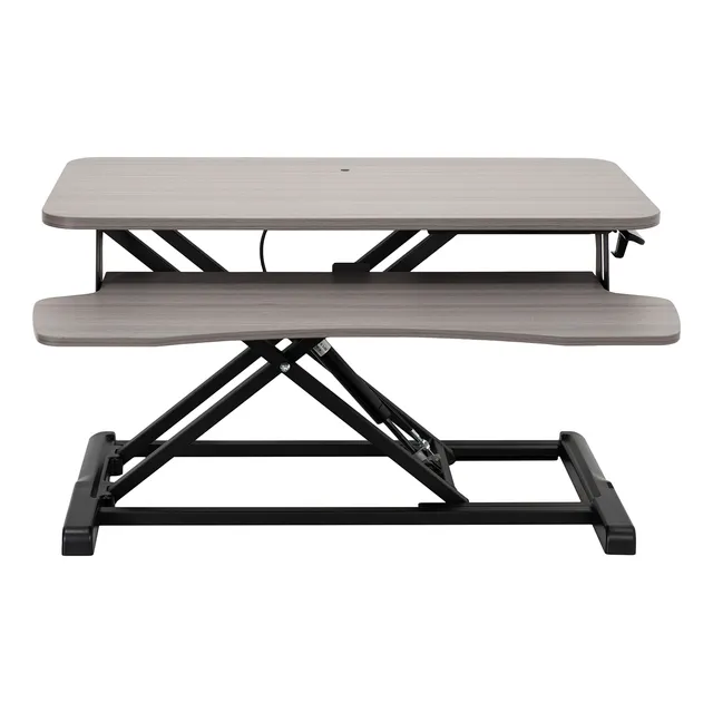 Convertidor De Escritorio 81 Cm Altura Ajustable Gris Negro