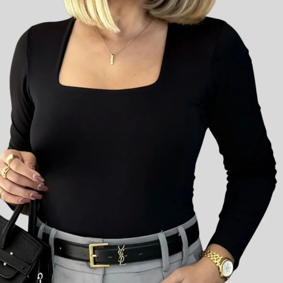 Blusa decote quadrado segunda pele