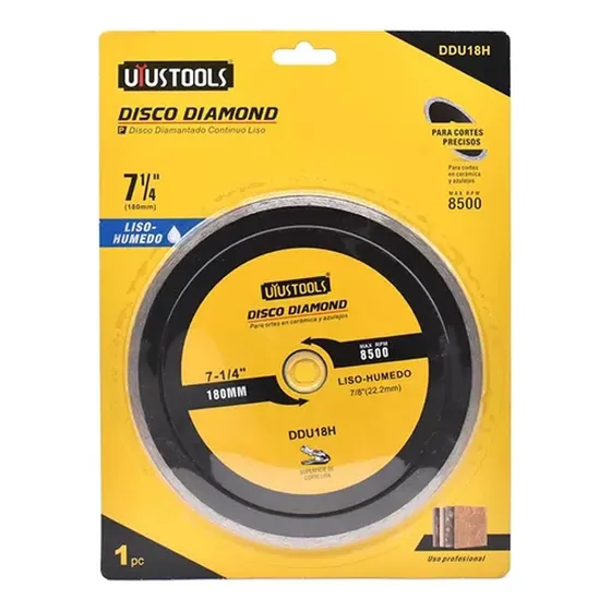 Disco Diamantado Continuo 180 Mm 7 1/4 Pulgadas Mf Shop