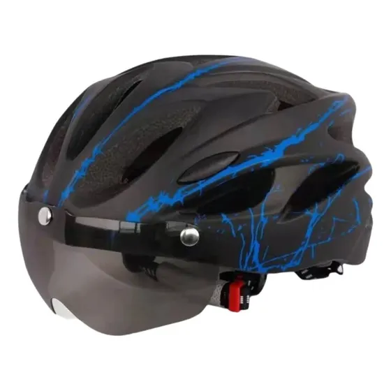 Capacete De Ciclismo Ajustável Ultraleve Com Óculos