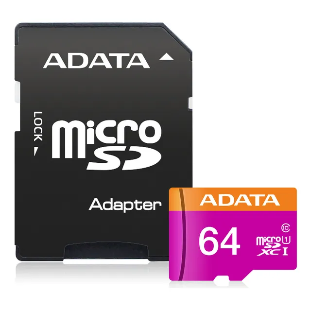 Tarjeta de memoria Adata AUSDX64GUICL10-RA1 Premier con adaptador SD 64GB