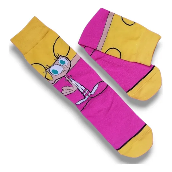 Medias Estampadas De Personajes Caricaturas Tematicas
