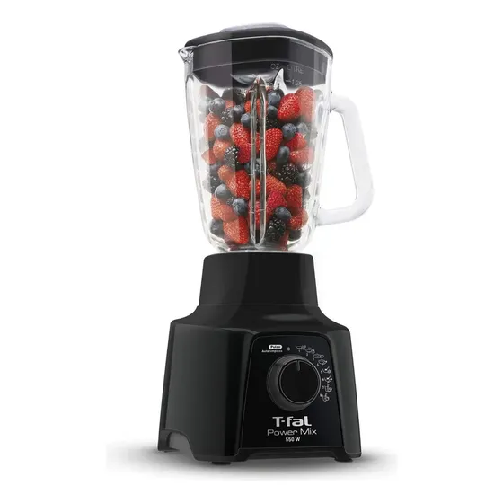 Licuadora T-fal PowerMax de 3.1L y 1100W con Vaso de Plástico, Gris