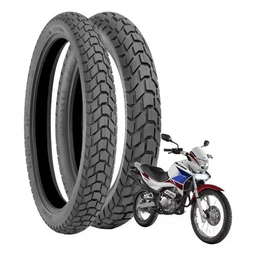 Par Pneu Falcon Nx400 Xl250 90/90-21 + 120/90-17 Ecologic