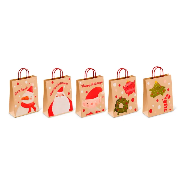 Bolsa De Regalo Ecológica 34x24 Cm Navideña