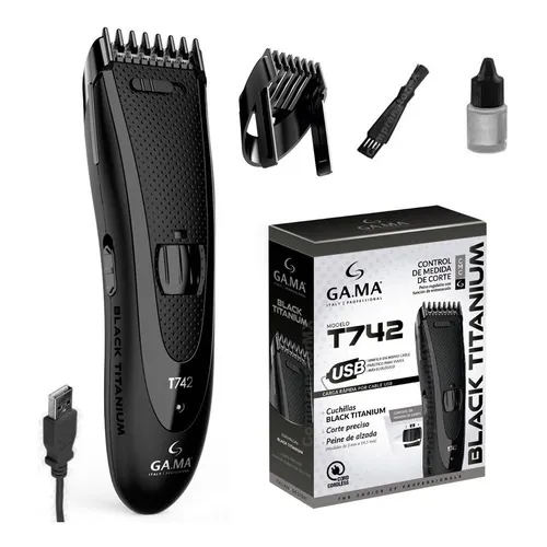Máquina Recortadora Pelo Gama Recargable Color Negro