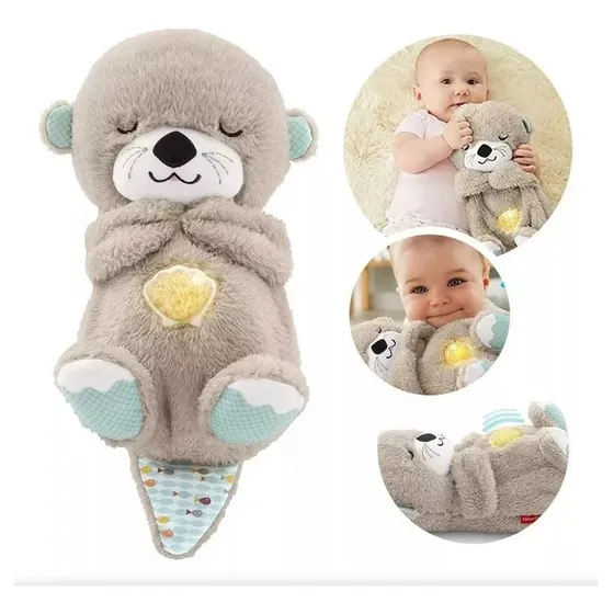 Nutria Plush Otter Plush Toy Relajante Compañera De Respira Color Gris