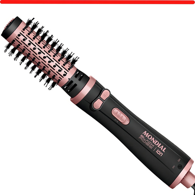 Escova Rotativa Ceramica Tourmaline Ion Golden Rose Rosa Erb-01 Mondial