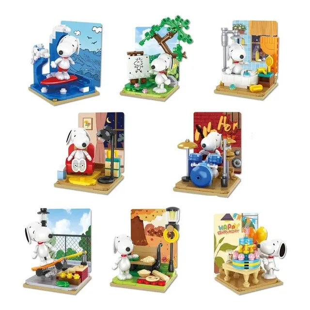 Snoopy Bloque Construccion Armable Caja Misteriosa Sorpresa 