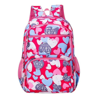 Mochila Feminia Escolar Juvenil Estampa De Coração Mochila Feminia Escolar Juvenil Estampa De Coração