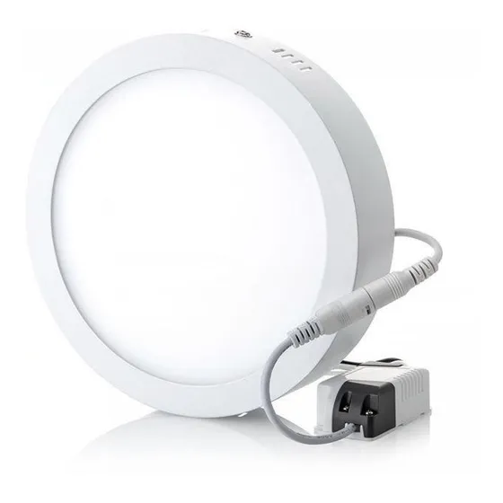 2 Panel Lampara Led 18w Superficial Redonda Techo Luz Cálida