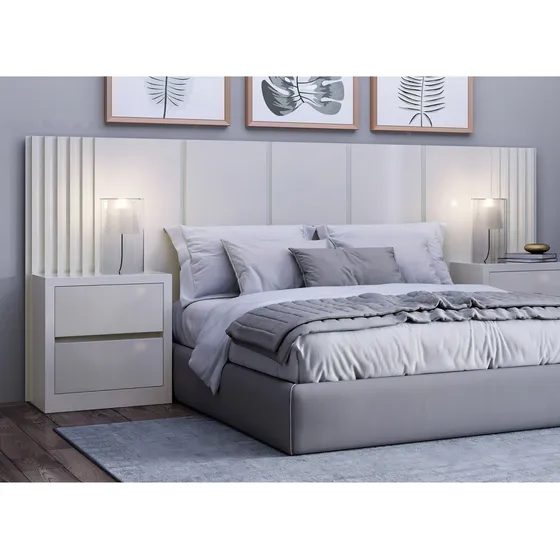 Cabeceira Casal 270x120cm Em Mdf Dalla Costa Off White Gf
