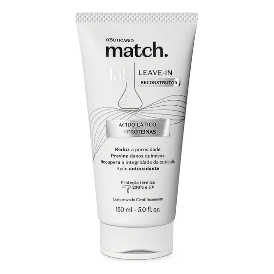Reconstructor Capilar O Boticário Match Leave-in 150 Ml