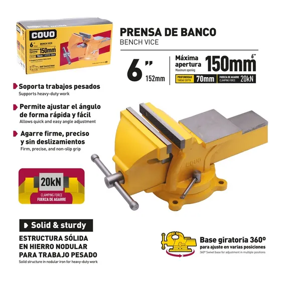 Prensa De Banco 6 Pulgadas Covo