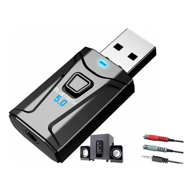 Receptor Y Transmisor Audio Usb Bluetooth 5.0 Tv Pc Carro