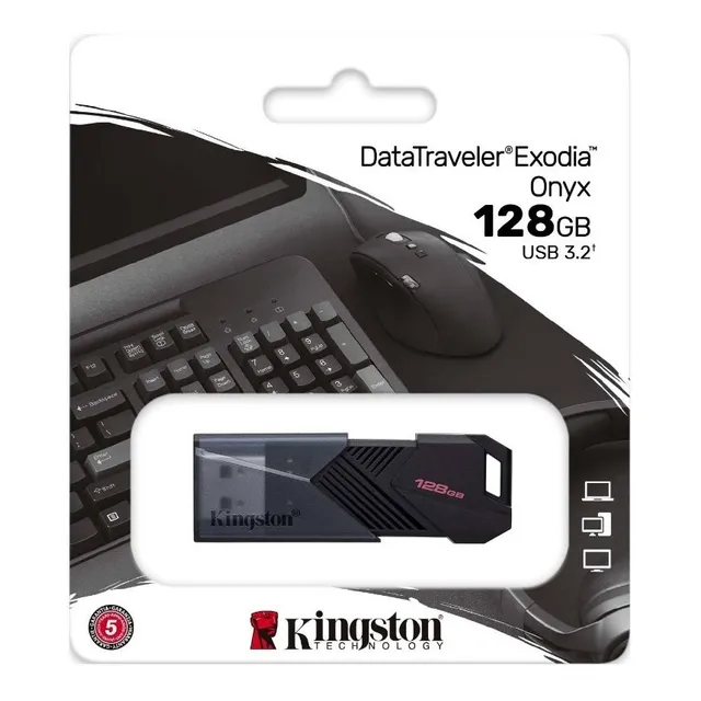PENDRIVE KINGSTON 128GB DATA TRAVELER EXODIA ONYX USB 3.2