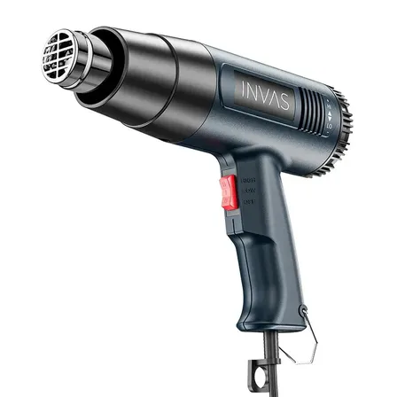 Soprador Térmico Profissional 2000w Potente Pistola Ar Quente 60-600oc Aquecimento Rápido Durável E Proteção Contra Sobrecarga Para Embalagem Retrátil Artesanato Reparo De Telefones -220v Preto