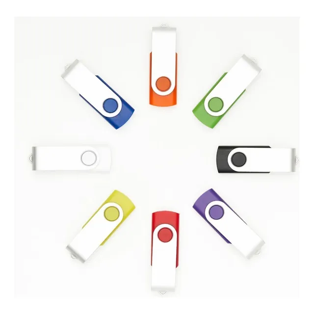 Paquete De 20 Unidades Usb Pen Drives De 8 Gb En 5 Colores