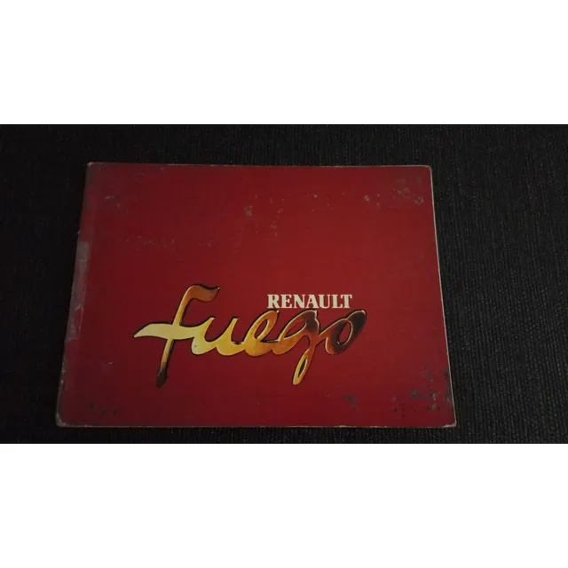 Unico Manual De Guantera Renault Cupe Fuego Gtx 2.2 1987