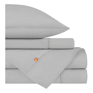 Sabanas Lisas Dreamlab, Tamaño Queen, Color Gris, 4 Piezas Sabanas Lisas Dreamlab, Tamaño Queen, Color Gris, 4 Piezas