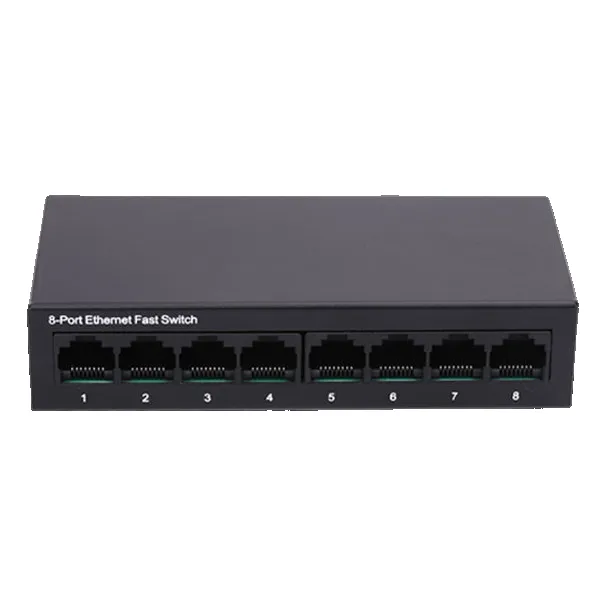 Conmutador De Red De Escritorio Metal De 8 Puertos, 1000 Mbp