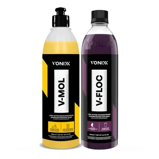 Kit Shampoo Limpeza Automotiva V-mol + V-floc Vonixx 500ml