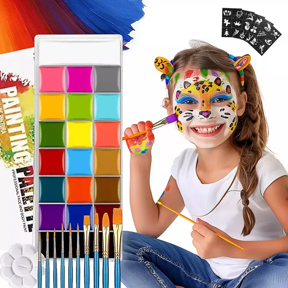 Kit de maquillaje FIVGACE: juego hipoalergénico para rostro y ojos de 12 piezas con funda, brochas y aplicadores, libre de crueldad animal, 20 compartimentos, perfecto para todo tipo de piel.