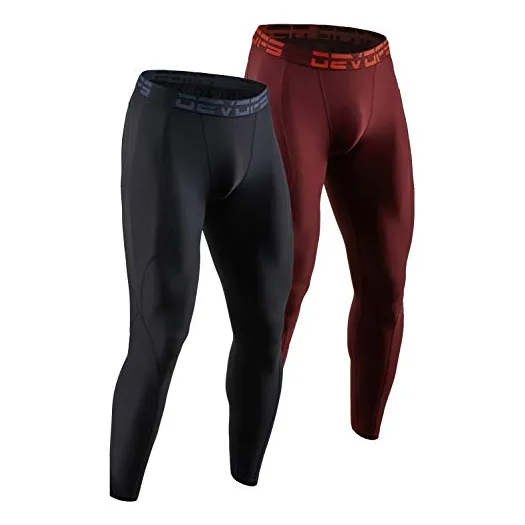 Devops 2 Pantalones De Compresión Hombres De Paquete 8846v