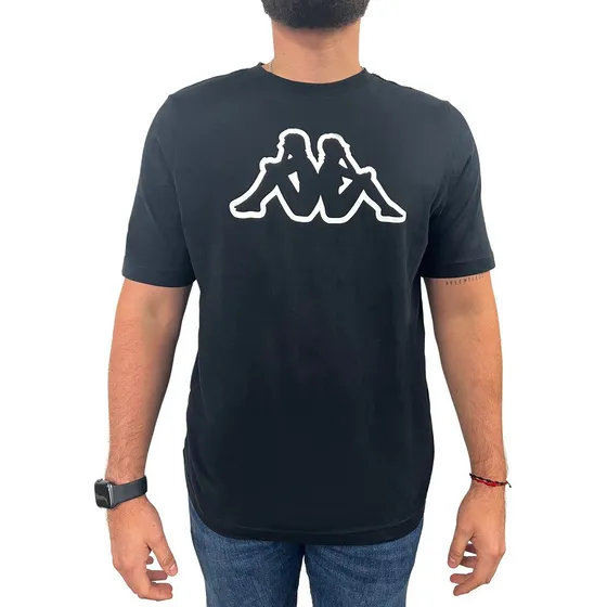 Polo Kappa Logo Cromen Black Hombre
