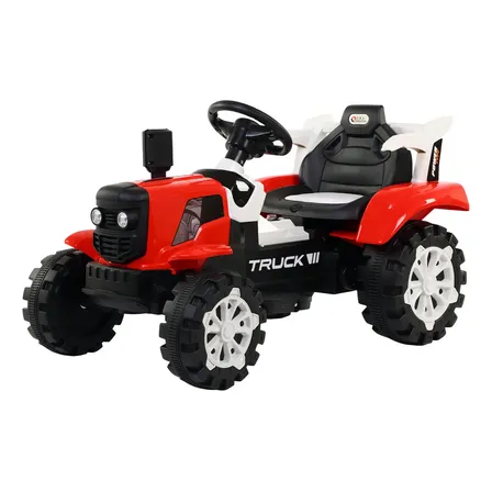 Trator Caçamba Vermelho 12v Elétrico Infantil Com Luzes Sons