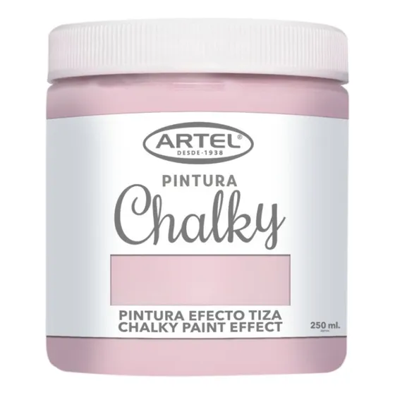 Pintura A La Tiza Artel Chalky 250 Ml Frasco Color Elección Color Rosa Pálido