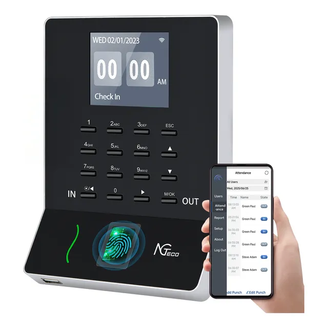 Reloj Checador Ngteco Huella Digital Biométricos Wifi Acceso